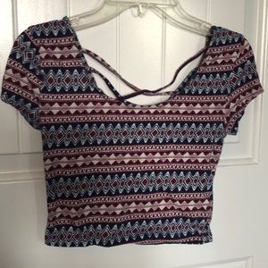 Red white and blue crop top